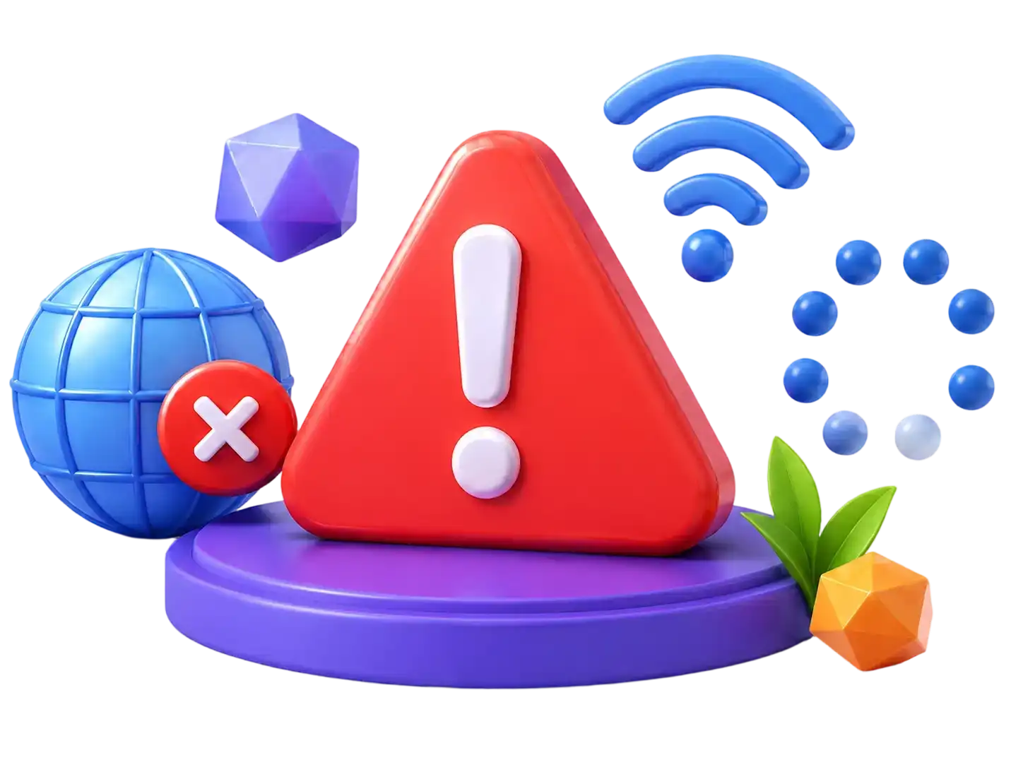 3D warning illustration for DASH DRM, manifest and browser access limits